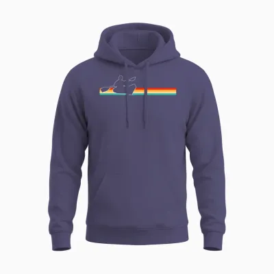 Canoe Retro Unisex Hoodie - Heather Sport Dark Navy