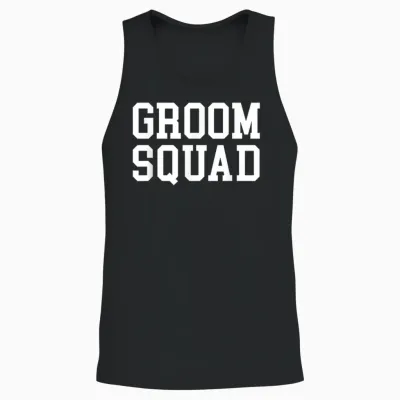 Groom Squad Bachelor Party Unisex Tank Top - Black