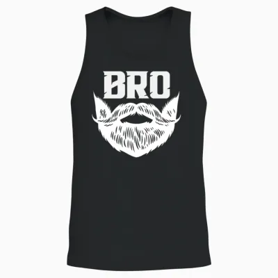 Bro Beard Funny Unisex Tank Top - Black