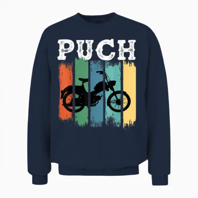 Puch Mofa Retro Klassiker Zweirad Kult Fahrer Unisex Sweatshirt - Navy