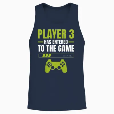 Player Three Has Endered to the Game Unisex Tank Top - Navy