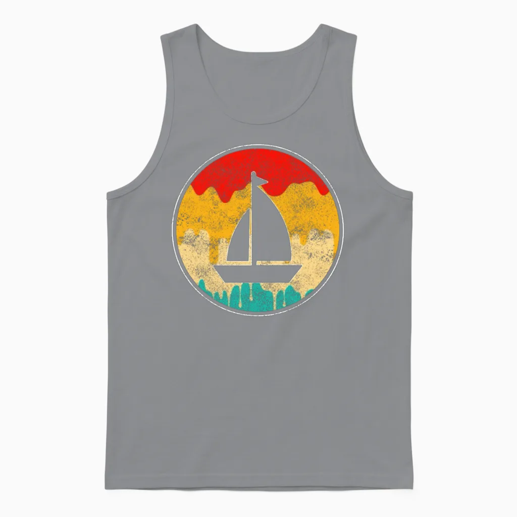 Sailing Retro Unisex Tank Top - Sport Grey