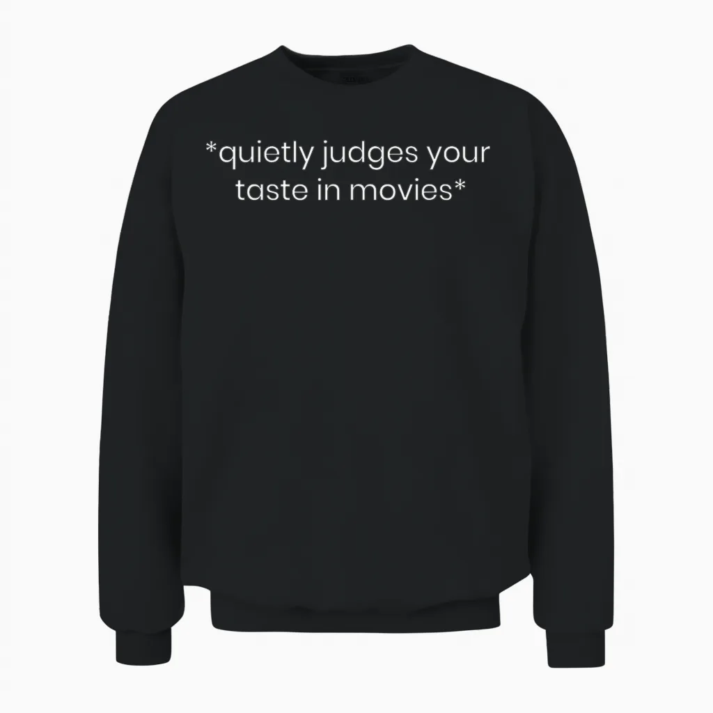 Funny Movie Lover Gifts | Film Critic Cinephile Cinema T-Shirt Small Unisex Sweatshirt in Black