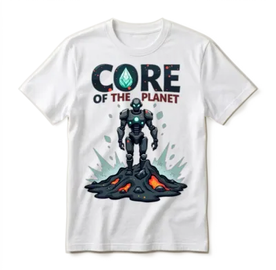 Embrace Earth's Power with Core of the Planet Unisex T-Shirt - White