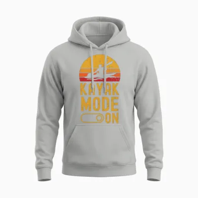 Kayak Retro Unisex Hoodie - Ash