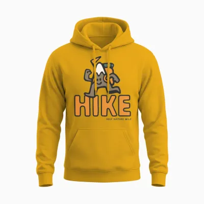 Mountain Hike Unisex Hoodie - Gold