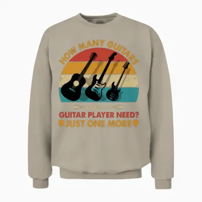 Funny Guitarist Unisex Sweatshirt - Sand