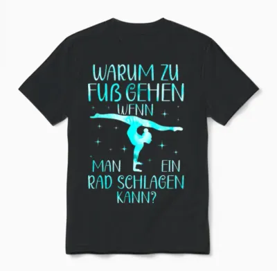 Artistic Gymnastics Gymnastics Gymnastics Gymnast Girl's T-Shirt, Black Unisex T-Shirt - Black