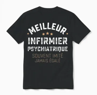 Funny Gift Man Job Nurse Psychiatric Humour T-Shirt, Black, S Unisex T-Shirt - Black