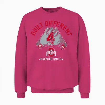 Jeremiah Smith - Built Different - Ohio State Football Unisex Sweatshirt - Heliconia