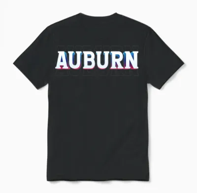 Retro - Auburn Unisex T-Shirt - Black