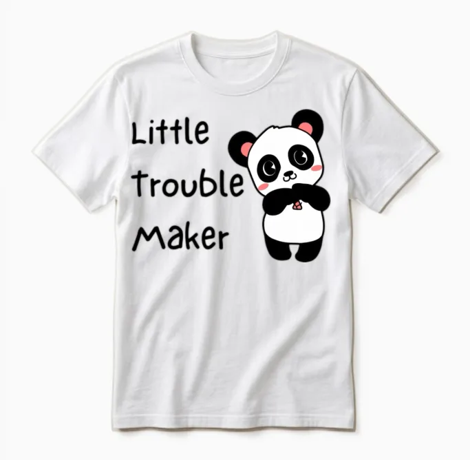 Little Trouble Maker Unisex T-Shirt in White