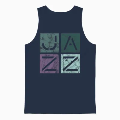 Jazz Retro Unisex Tank Top - Navy