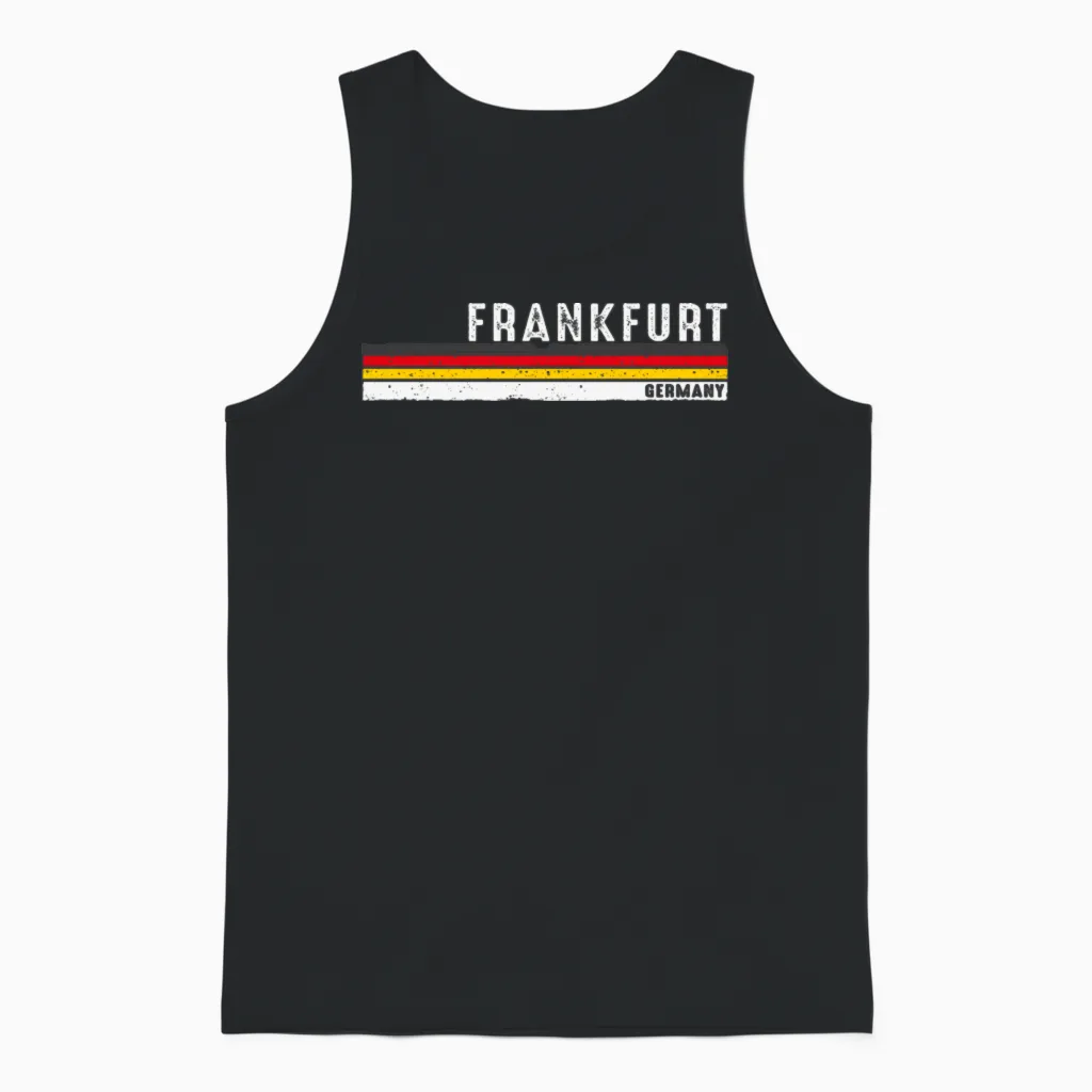 Vintage Frankfurt Deutschland Heritage - Retro Unisex Tank Top in Black