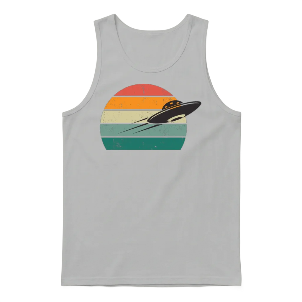 Retro Ufo Unisex Tank Top - Ash