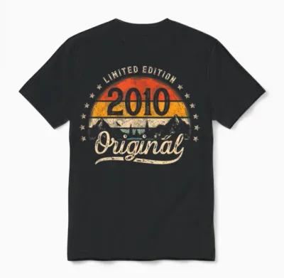 Limited Edition Original 2010 16 Jahre 16. Geburtstag Junge Unisex T-Shirt - Black