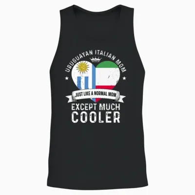Uruguay Flag Italy Mom Mothers Day Women Mama Unisex Tank Top - Black