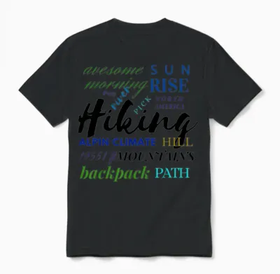 Hiking Unisex T-Shirt - Black