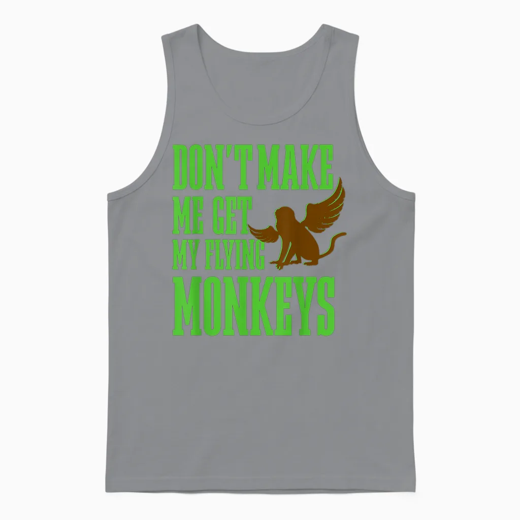 Wizard of Oz Wicked Witch Get My Flying Monkeys T-Shirt Small Unisex Tank Top in Sport Grey