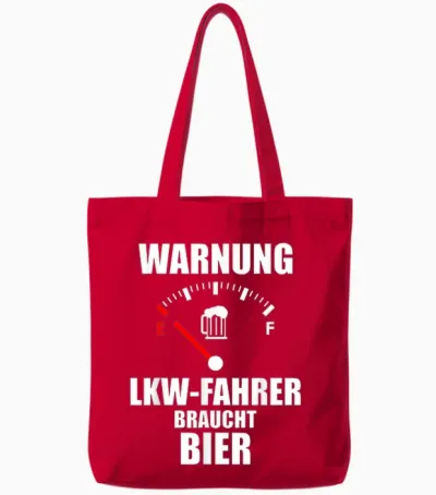Lkw-Fahrer Tshirt Lustiger Spruch Bier Biertrinker Tote Bags - Red