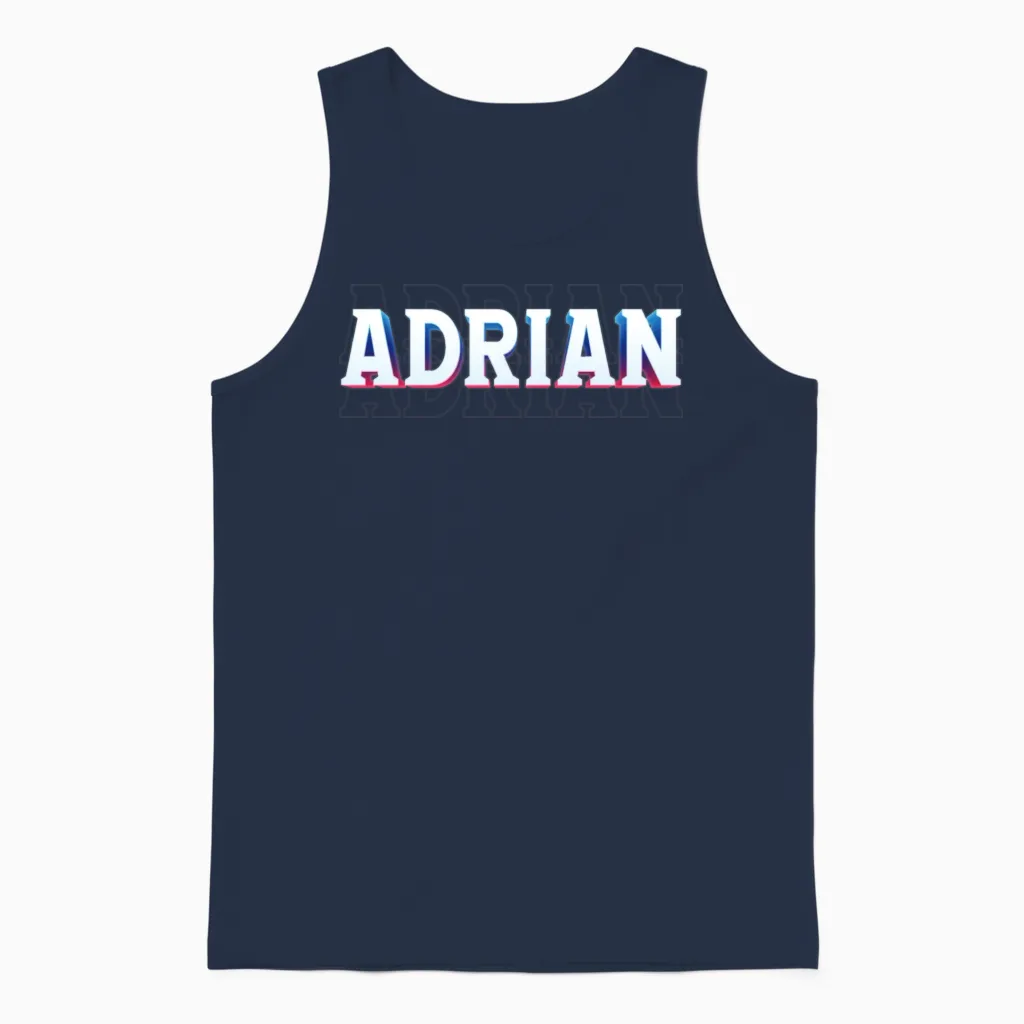 Retro - Adrian Unisex Tank Top in Navy