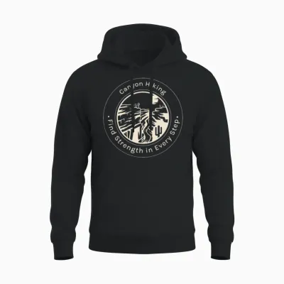 Canyon Hiking for Black Background Unisex Hoodie - Black