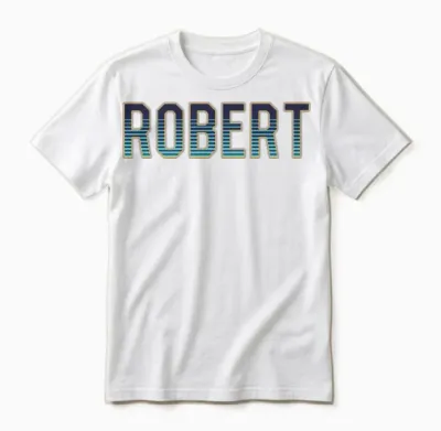 Robert Custom Name Unisex T-Shirt - White