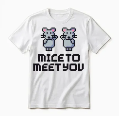 Mice to Meet You Mice Unisex T-Shirt - White