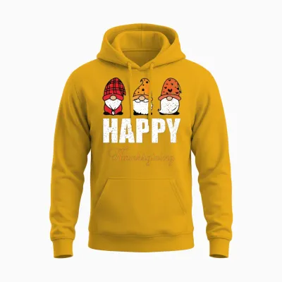 Funny Happy Thanksgiving Shirts Funny Thanksgiving Unisex Hoodie - Gold