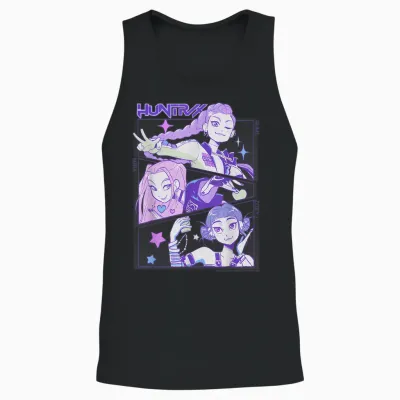 Kpop Demon Hunters Anime Huntrix Huntr/x Unisex Tank Top - Black