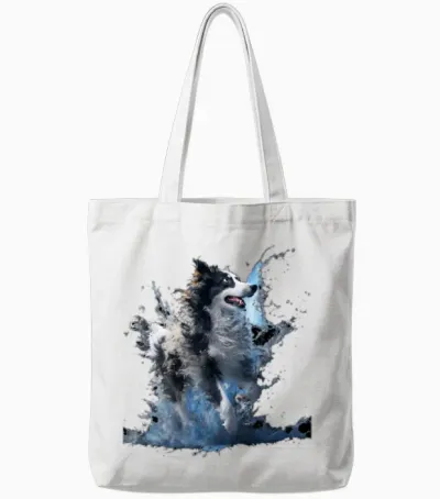 Dog Dock Diving Dock Jumping Swimming Tote Bags - White