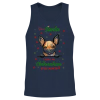 Chihuahua Dog Christmas Dog Breed Unisex Tank Top - Navy – 2