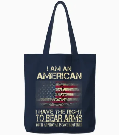 American - I Have the Right to Bear Arms Tote Bags - Navy