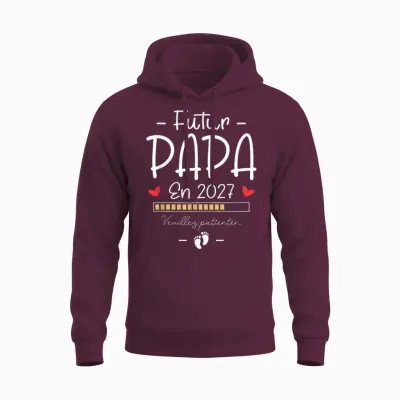 Annonce Grossesse Famille 1er Fois Papa - Futur Papa 2027 Unisex Hoodie - Maroon