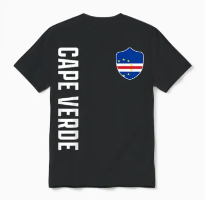 Kap Verde Flagge Heimat Fan Cabo Verde Morabeza Patriotisch Unisex T-Shirt - Black