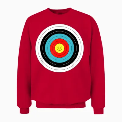 Zielscheibe Für Bogenschiessen Mit Pfeil Und Bogen Unisex Sweatshirt - Red