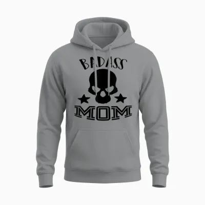 Badass Mom Unisex Hoodie - Sport Grey