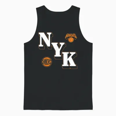 Nba - New York Knicks Logo Coudé Unisex Tank Top - Black