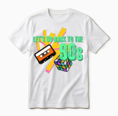 1990 90s Retro Unisex T-Shirt - White