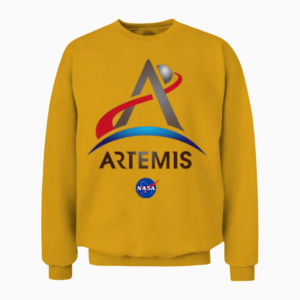 Nasa Artemis Mission Logo Unisex Sweatshirt in Gold