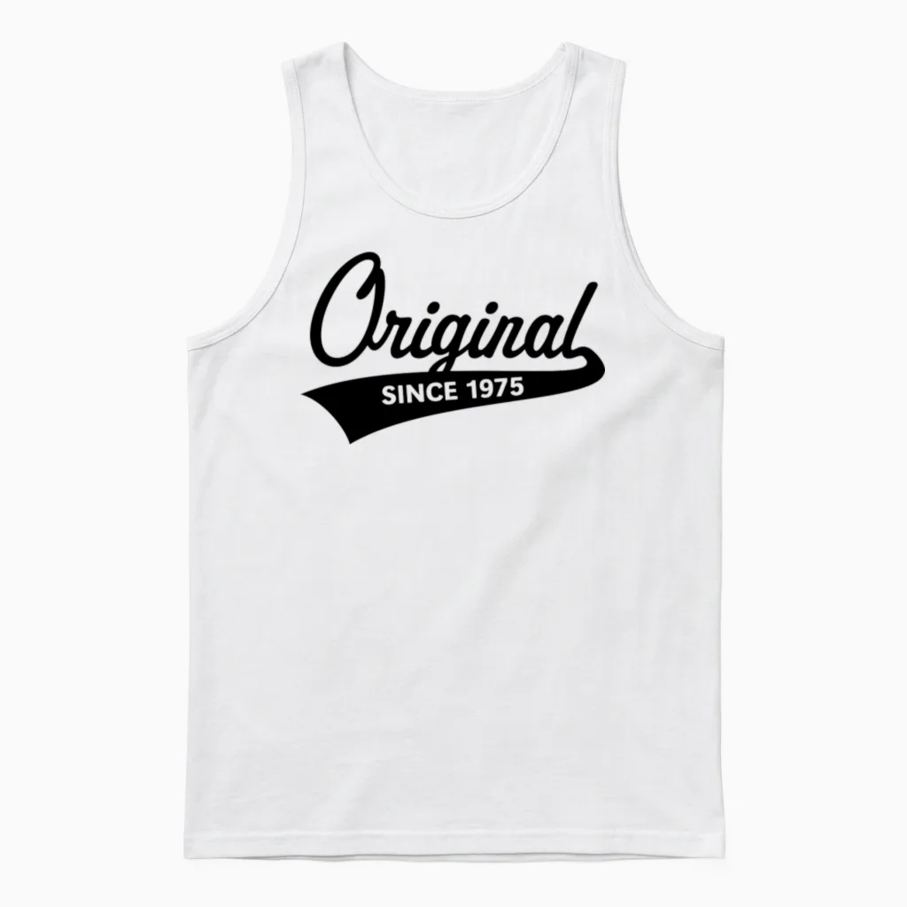 Original Since 1975 (year of Birth, Birthday / B) Unisex Tank Top in White