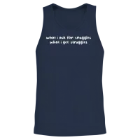 Funny Single Saying Valentine's Day Gift for Her Unisex Tank Top - Navy – 2