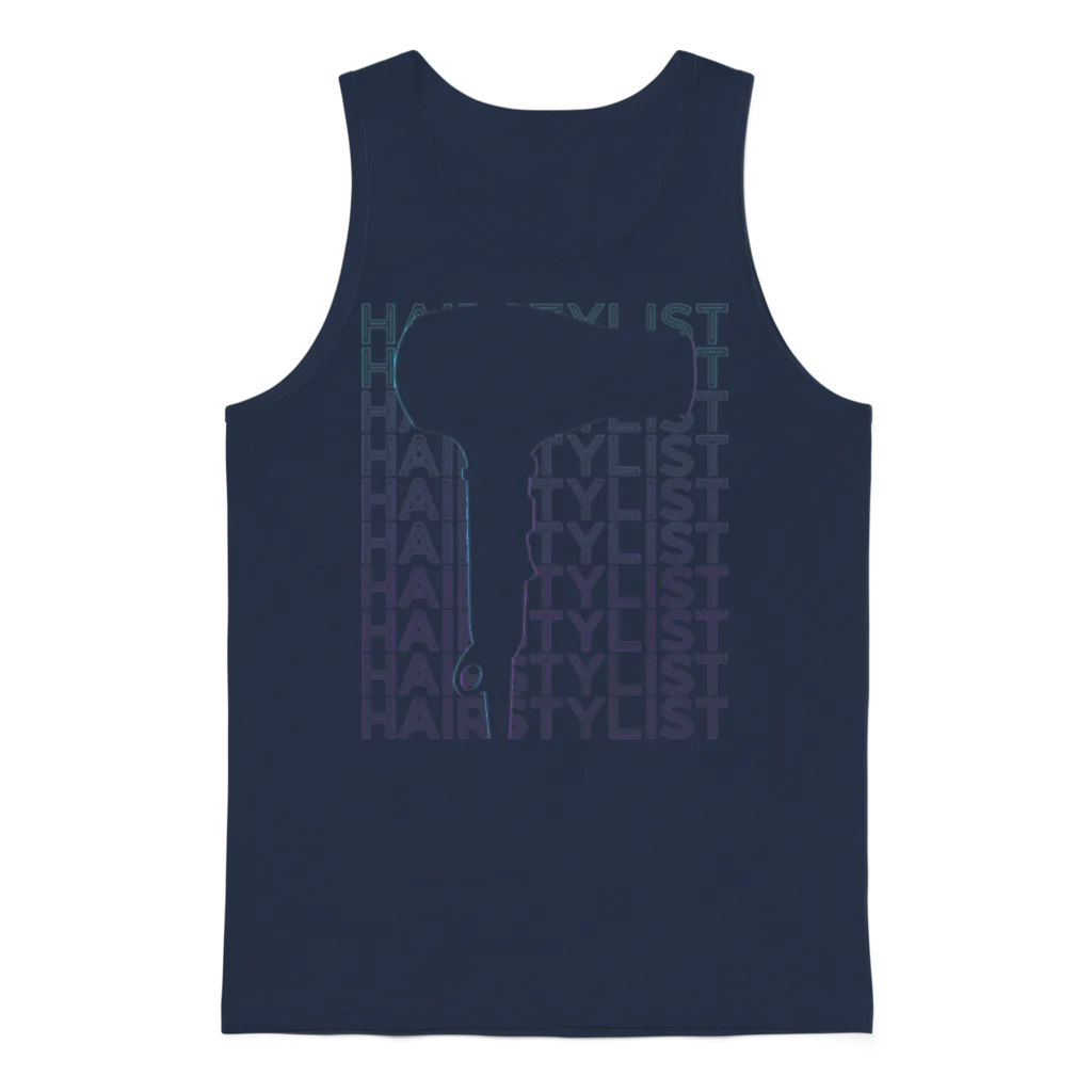 Hairstylist Hairdresser Retro Unisex Tank Top - Navy