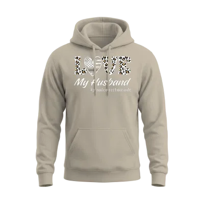 Correctional Officer Prison Wife Love My Husband Unisex Hoodie - Sand