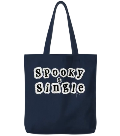 Spooky & Single – Paranormal Valentine Tote Bags - Navy