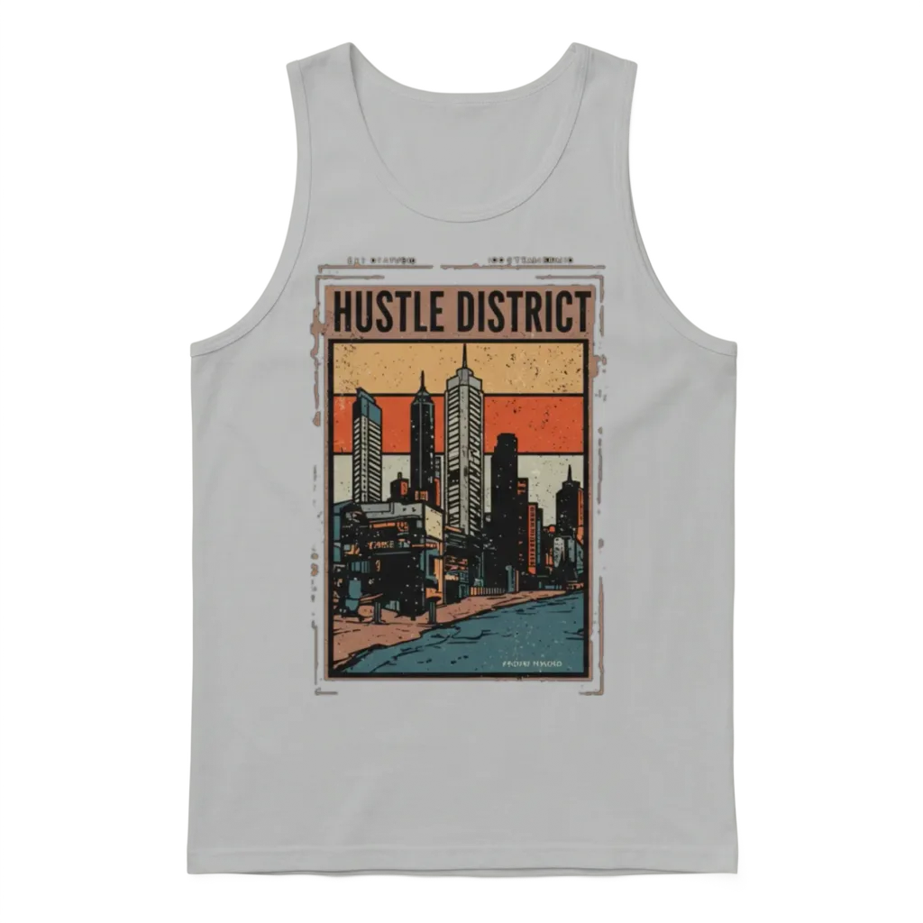 Hustle District โ Inspirational Gift Unisex Tank Top - Ash