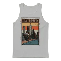Hustle District — Inspirational Gift Unisex Tank Top - Ash – 1