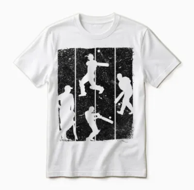 Cricket Retro Cricket Silhouette Unisex T-Shirt - White