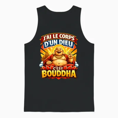 Je Ai Le Corps D'un God Buddha Gift Man Funny Funny Unisex Tank Top - Black