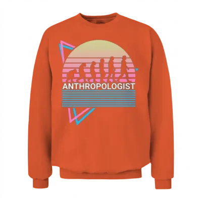Anthropologist Anthropology Retro Unisex Sweatshirt - Orange